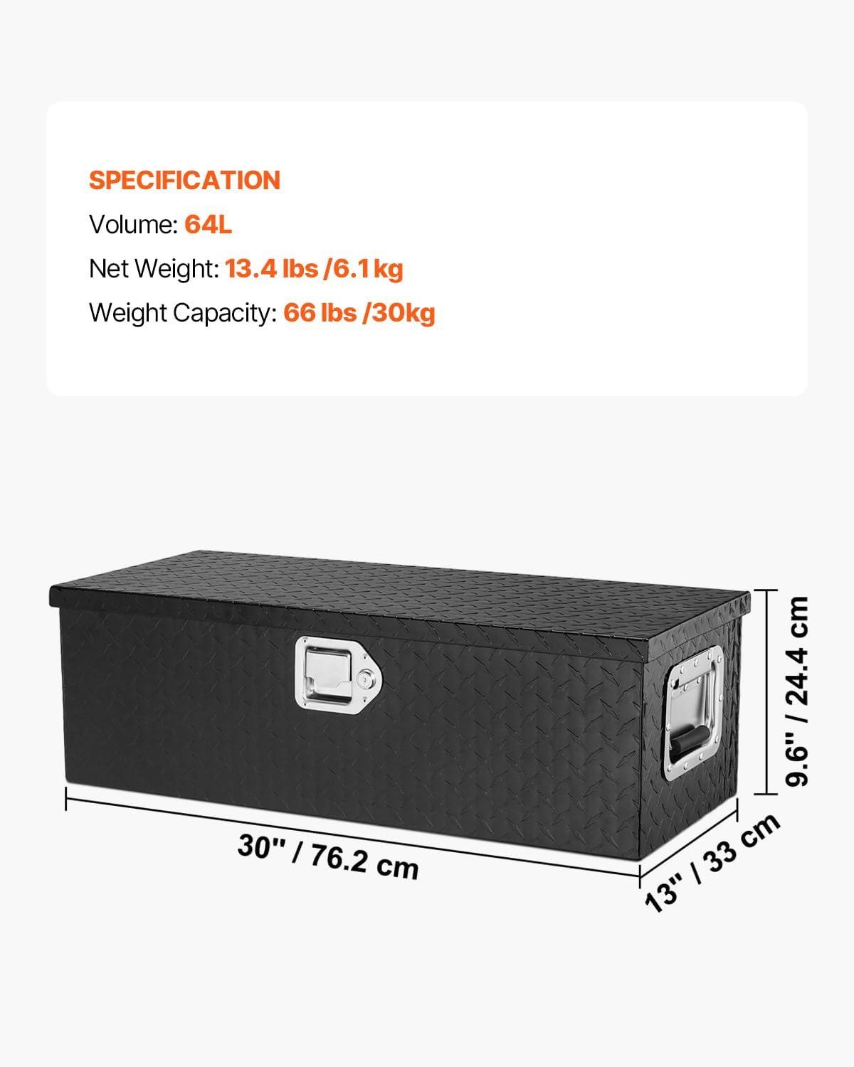 Best Truck Bed Storage Solution – VEVOR Aluminum Tool Box, 30 Inch Heavy Duty Diamond Plate Review