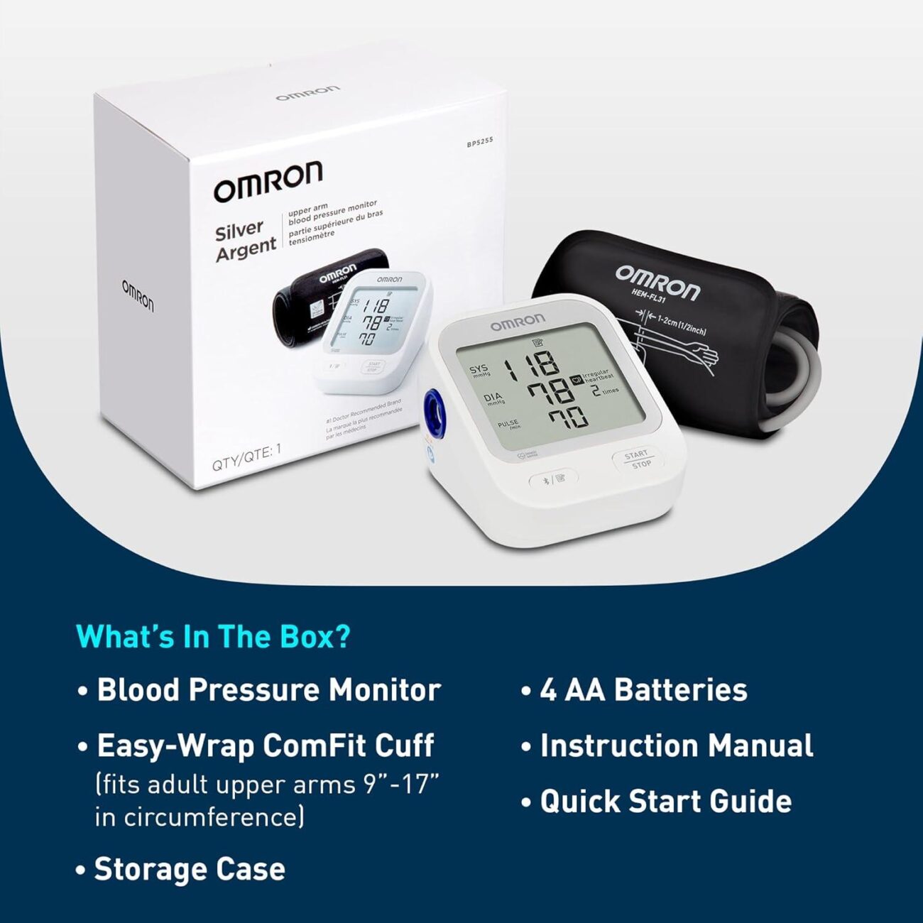 Best Blood Pressure Monitor – OMRON Silver Home Blood Pressure Cuff Review